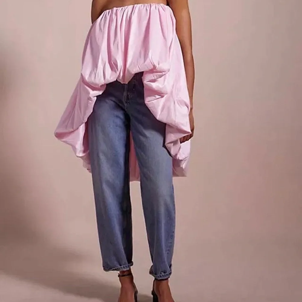 For Love & Lemons Whipped Cream Taffeta Bubble Skirt in pink size S - Picture 4 of 8